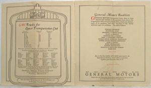 1926 General Motors GM Passenger Cars and Trucks Products Brochure with Prices