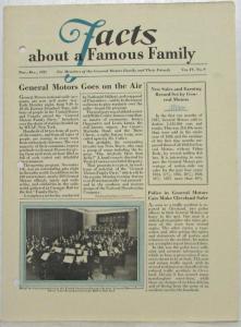 1927 General Motors GM Facts about a Famous Family Newsletters No 5-9