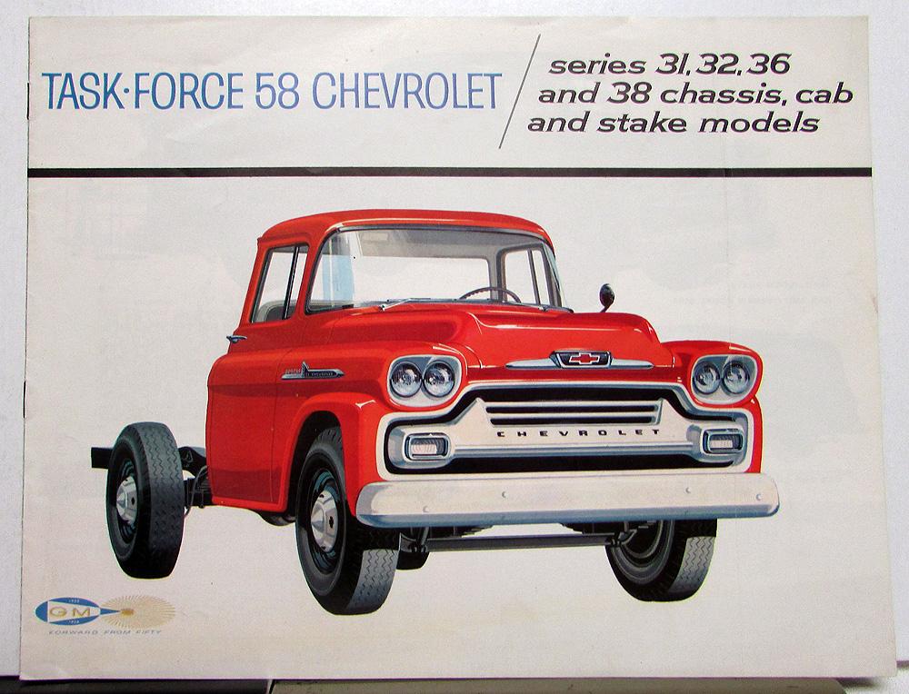 1958 58 Chevy Chevrolet pickup truck sales brochure