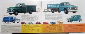 1958 Chevrolet Truck Chassis Cab Stake Series 31 32 36 38 Chassis Sales Brochure