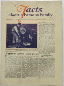 1928 General Motors GM Facts about a Famous Family Newsletters No 1-2 4-6 and 9