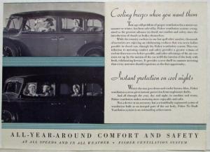 1933-1934 GM Fisher Body Cooling Breezes Vent Windows Sales Brochure
