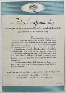 1933-1934 GM Fisher Body Cooling Breezes Vent Windows Sales Brochure