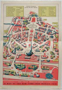 1940 New York Worlds Fair Souvenir Map Courtesy GM Highways and Horizons Display