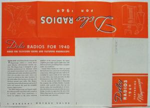 1940 GM Delco Radios Featuring Magnascope Sales Folder Mailer