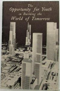 1940 GM The Opportunity for Youth in Building the World of Tomorrow Booklet