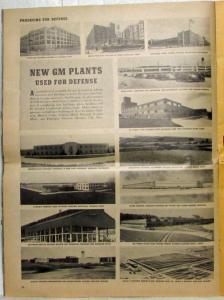 1941 GM Folks Magazine September Vol 4 No 9 Producing for Defense WWII