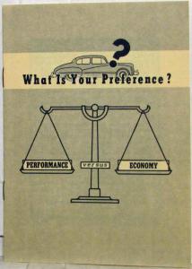 1941 GM What Is Your Preference Questionnaire Performance vs Economy