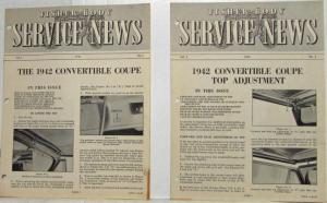 1942 GM Fisher Body Service News Volume 5 Numbers 3 and 4 Convertible Top