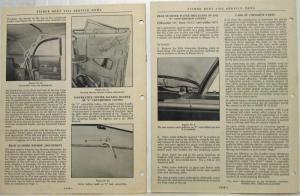 1942 GM Fisher Body Service News Volume 5 Numbers 3 and 4 Convertible Top