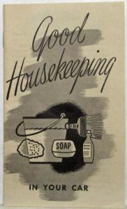 1946 General Motors Fisher Body Good Housekeeping in Your Car Booklet