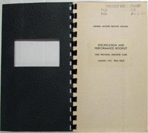 1950 General Motors GM Specification and Performance Booklet from Proving Ground