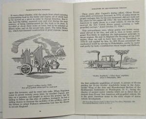 1952 GM Transportation Progress - Self-Propelled Vehicles to the Car Booklet