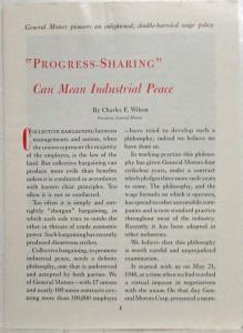 1952 GM Reprint of Readers Digest Article - Progress Sharing