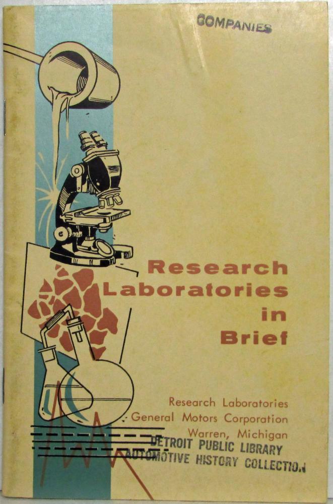 1957 General Motors GM Research Laboratories in Brief Booklet