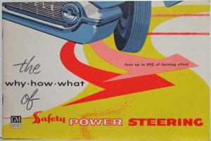 1957 GM The Why How What of Safety Power Steering Brochure Saginaw Steering Div