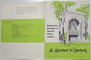 1957-1960 GM Engineering Education on the Cooperative Plan Brochure