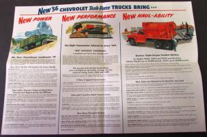 1956 Chevrolet Truck Task Force Full Line Color Sales Folder Original