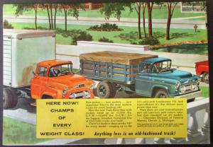 1956 Chevrolet Truck Task Force Full Line Color Sales Folder Original