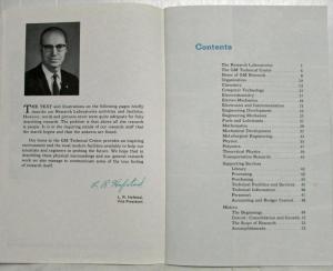 1967 General Motors GM Research Laboratories in Brief Booklet