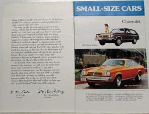 1974 GM Builds All Kinds of Cars for All Kinds of People Sales Brochure Mailer