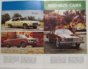 1974 GM Builds All Kinds of Cars for All Kinds of People Sales Brochure Mailer