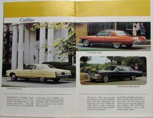 1974 GM Builds All Kinds of Cars for All Kinds of People Sales Brochure Mailer