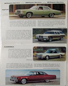 1975 GM Spring Product Sales Brochure - Chevy Olds Pontiac Buick Cadillac