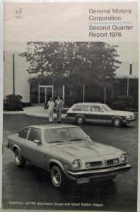 1976 General Motors GM Second Quarter Report for Stockholders