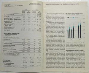 1976 General Motors GM Second Quarter Report for Stockholders
