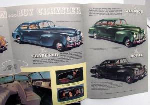 1940 Chrysler Sales Brochure Imperial Saratoga New Yorker Traveler Windsor Royal