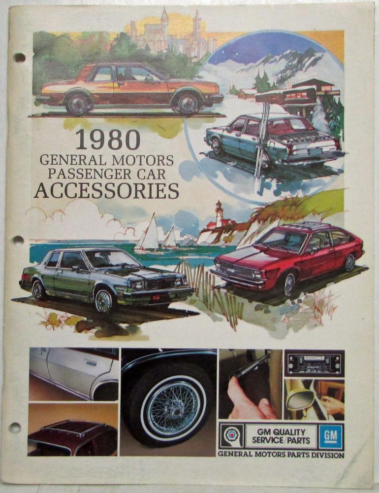 1980 GM Passenger Car Accessories Catalog Chevy Pontiac Cadillac Buick Olds