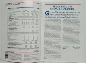 1989 General Motors GM Third Quarter Report for Stockholders