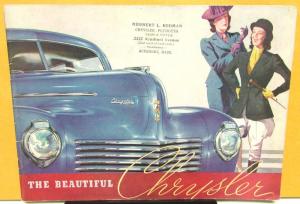 1940 Chrysler Imperial Saratoga New Yorker Traveler Windsor Royal Sales Brochure