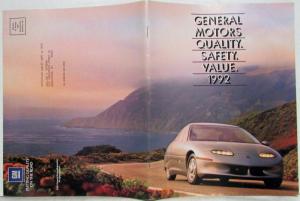 1992 General Motors Quality Safety Value New Model Year GM Cars Sales Brochure