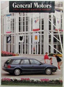 1992 General Motors GM Second Quarter Report for Stockholders