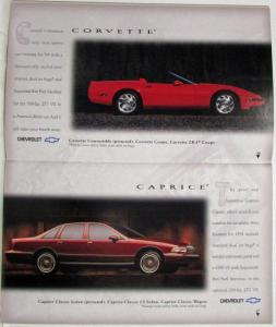 1994 General Motors New Model Year GM Cars Sales Brochure