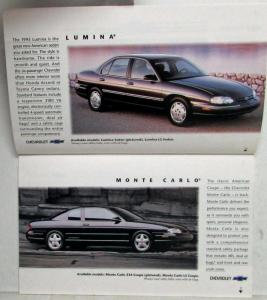 1995 General Motors New Model Year GM Cars Sales Brochure