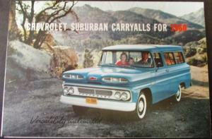 1960 Chevrolet Truck Suburban Carryall Sales Folder Mailer Original