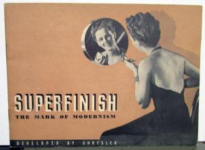 1941 Chrysler Superfinish Sales Brochure Leaflet ORIGINAL