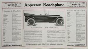 1917 Apperson Roadaplane The Magic Word in Motordom Sales Folder