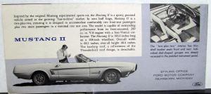 1964 Ford Worlds Fair Concept Cars Display Handout Allegro Cougar Mustang II