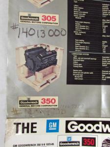1987 GM Goodwrench Power Package and Engines Sales Brochures/Poster - Taped