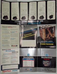 1987 GM Goodwrench Power Package and Engines Sales Brochures/Poster - Taped