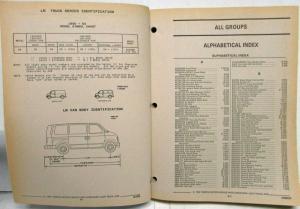 1990-1993 GMC Safari Chevrolet Astro LM Small Van Parts/Illustration Book