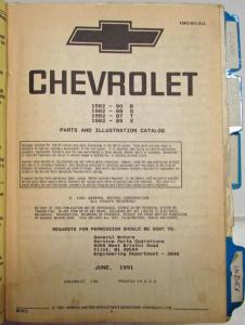1982-1985 Chevrolet Parts/Illustration Book - El Camino Monte Carlo Impala
