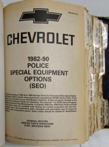 1982-1985 Chevrolet Parts/Illustration Book - El Camino Monte Carlo Impala