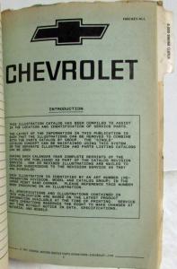 1982-1985 Chevrolet Parts/Illustration Book - El Camino Monte Carlo Impala