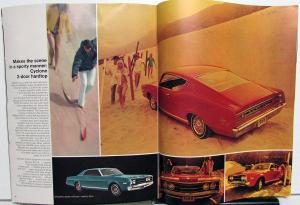 1968 Mercury Dealer Full line Brochure Montego Cyclone Cougar Monterey Montclair