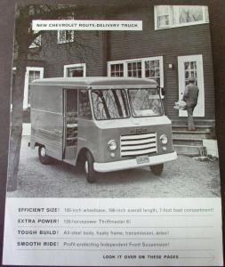 1960 Chevrolet Route Delivery Panel Van Truck Sales Folder Original